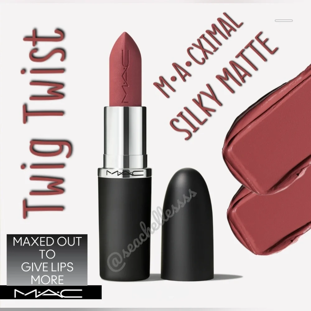 M•A•CXIMAL Silky Matte Lipstick Twig Twist Brown Pink Brand New in Box Authentic